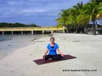 Meditation on Beach near Bridge in Honduras