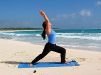 Crescent Pose at Playa del Carmen, Mexic