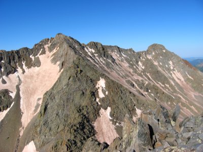 Mount Wilson and El Diente Peaks from the summit of Gladstone Peak, Colorado