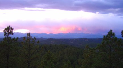 sunset over the Sangre de Cristo Mountains, southern Colorad