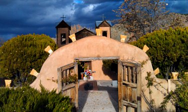 Gate into El Santuario de Chimayo, Santa Fe, NM