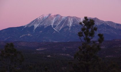 Sunrise over West Spanish Peak, CO