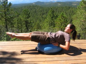 Bosu Balance Trainer, back lying extension