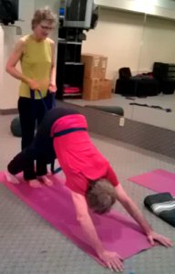 Downward Dog with a Yoga Strap