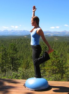 Modified Dancer's Pose on the Bosu Ball