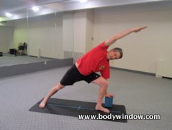Extended Side Angle Pose with Yoga Block