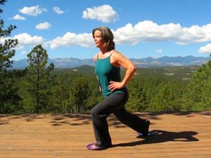 Lunge using Gliding Disc