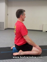 Hero Pose with a Yoga Block