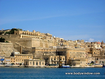 Valletta, Malta, as seen from the Harbour