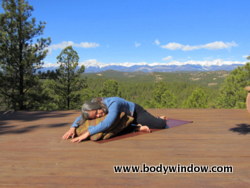 Lying, Broken Pigeon Pose, Supported with Cushions