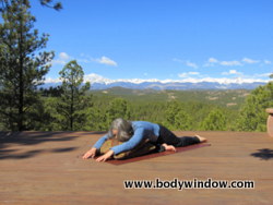 Lying Pigeon Pose, Supported with Cushions