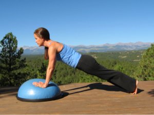 Yoga Plank Pose on the Bosu Balance Trainer