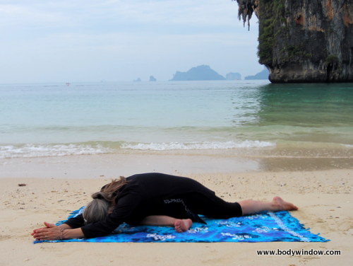 Photo of Sleeping Swan Pose in Yin Yoga