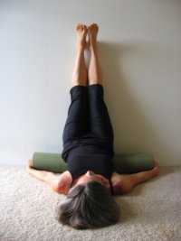 Legs Up the Wall Pose with Support, Wall Yoga