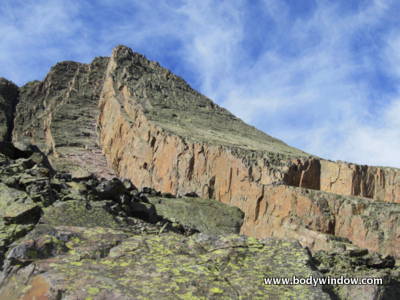 Base of Vestal Peak, Colorado, from Alpine Lake Base of Vestal Peak, Colorado, from Alpine Lake